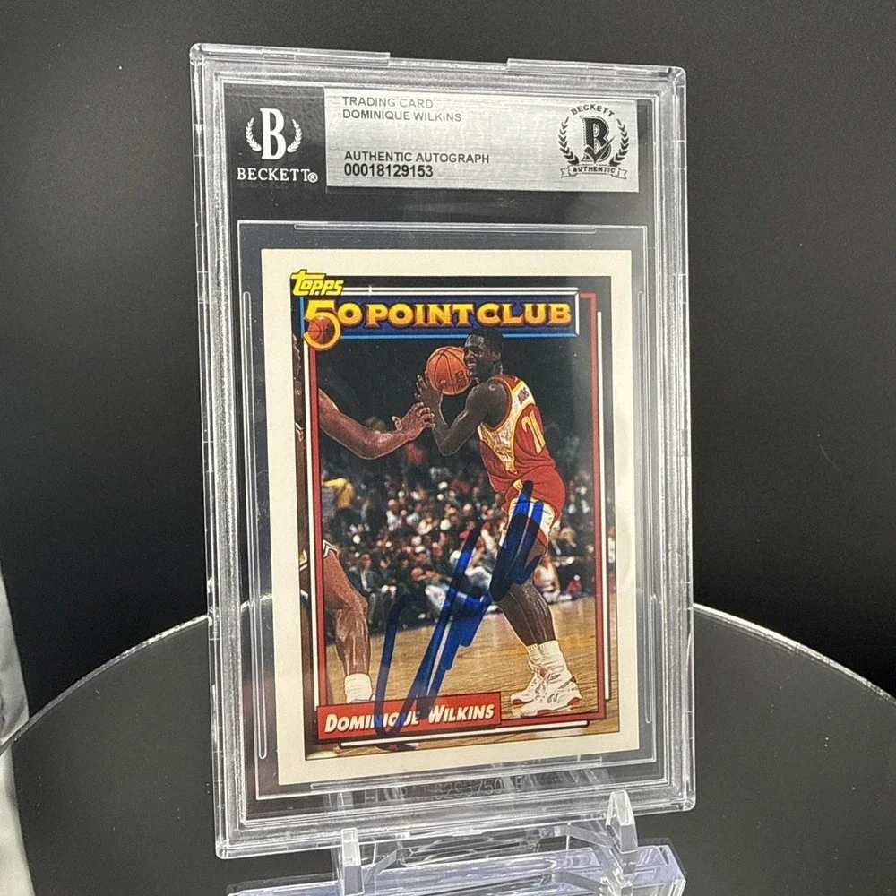 1992/93 Topps #200 Dominique Wilkins Beckett Authentic‎ Autograph Signed